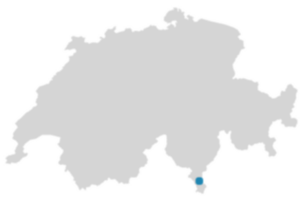 Schweizkarte: Wo ist Bissone?