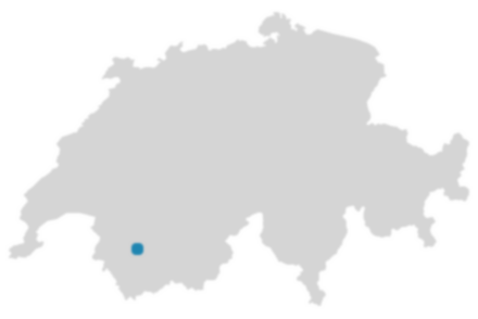 Schweizkarte: Wo ist Chamoson?